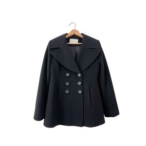 Fleurette Peacoat Black Wool 8